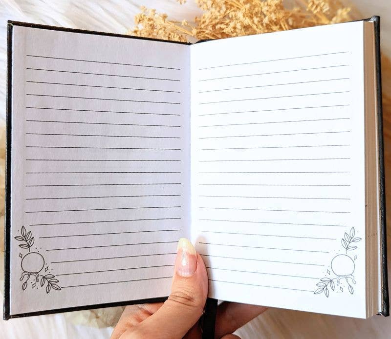 Goddess Provisions - Wholesale Journal/Diary - Mini Vegan Leather Journal Spell Book - Clear quartz crystal3
