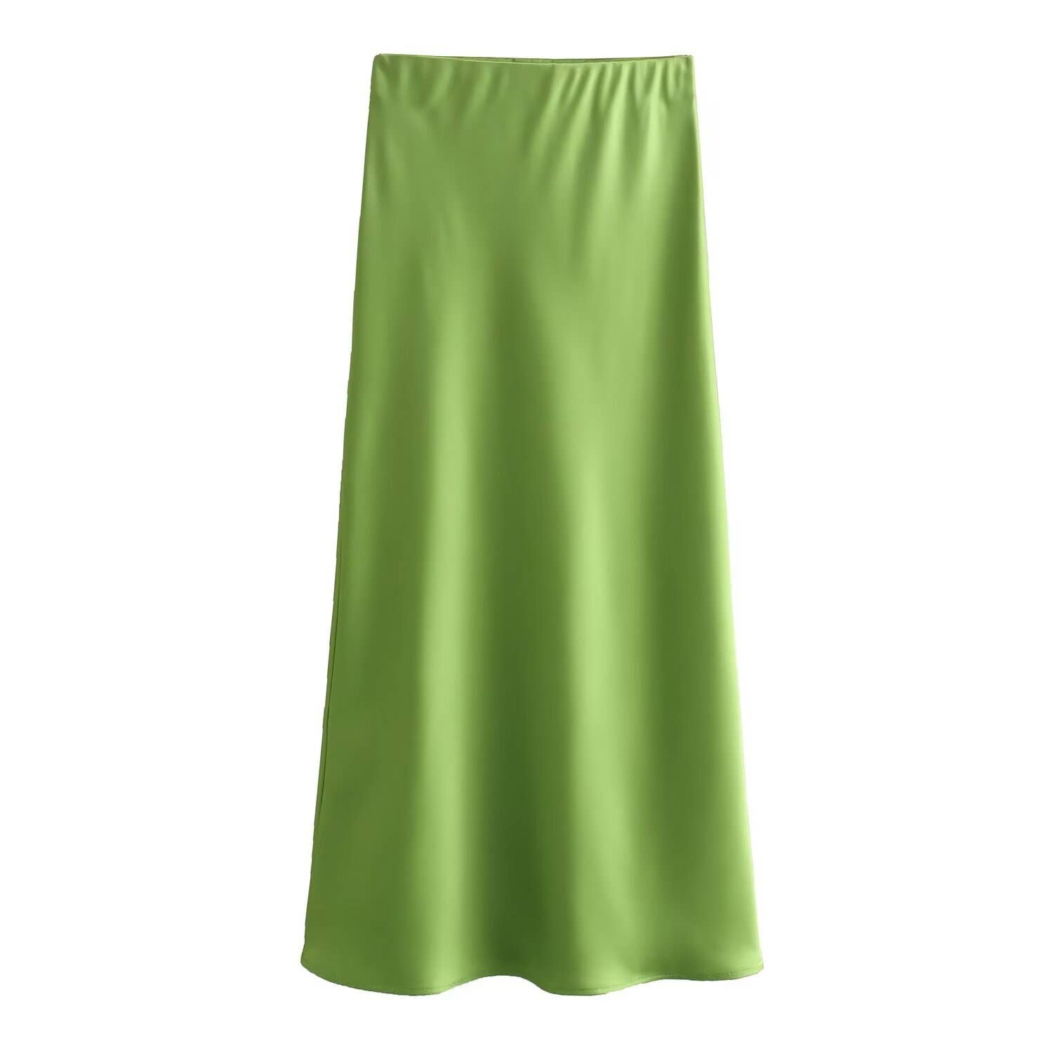 HIDDENBRAND - Wholesale Skirt - Women's - Office satin midi skirt 27 colors12