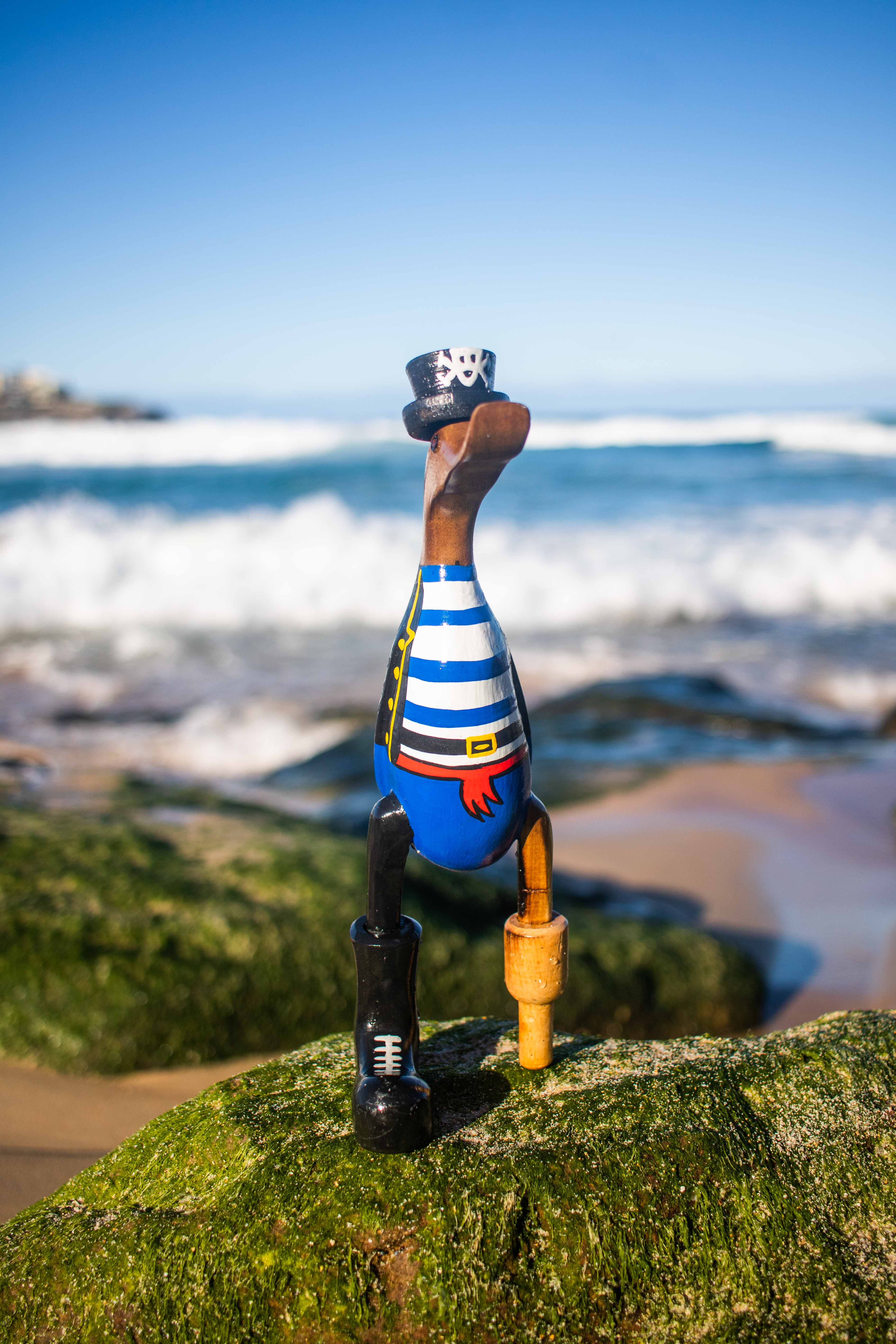 woodbubblebali - Vente Figurine décorative - Running duck pirate12