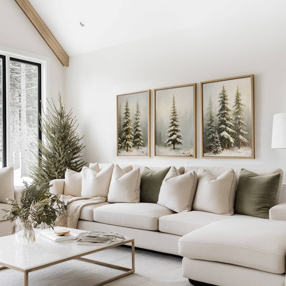 Paper House Print Shop - Vente Affiche d'art - Lot de 3 tirages d'art d'hiver sur les sapins de Sundance3