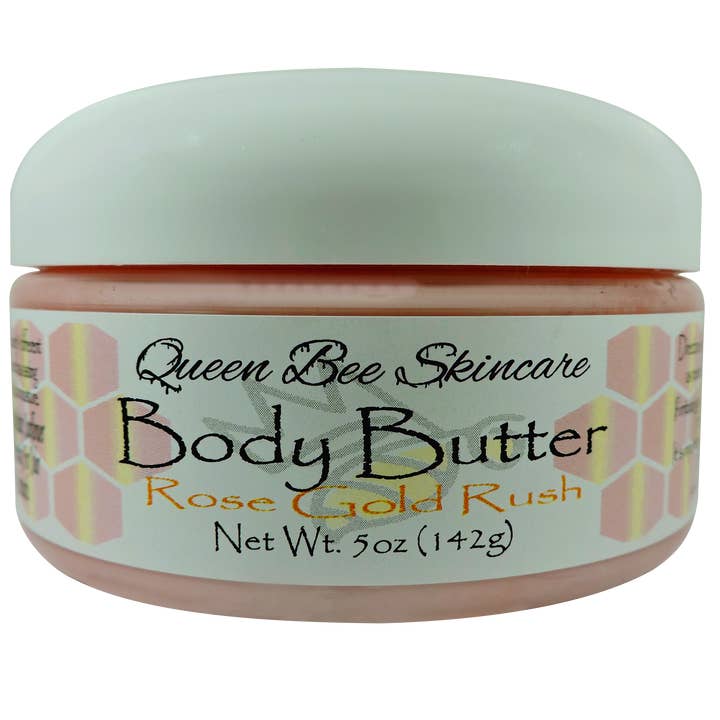 Rose Gold Rush Body Butter 5oz for wholesale by Queen Bee Skincare, LLC
