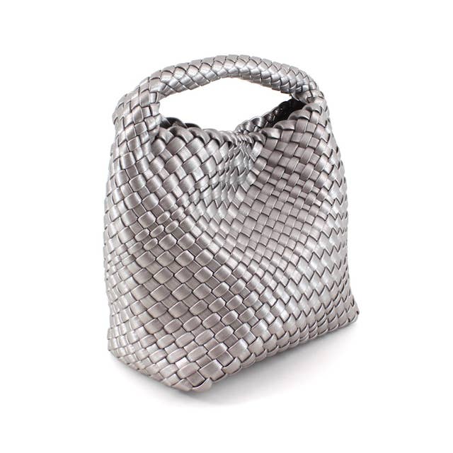 Pretty Persuasions - Wholesale Crossbody Bag - Women's - P24015 Medium Woven Hobo Crossbody Bag w/Cosmetic Pouch0