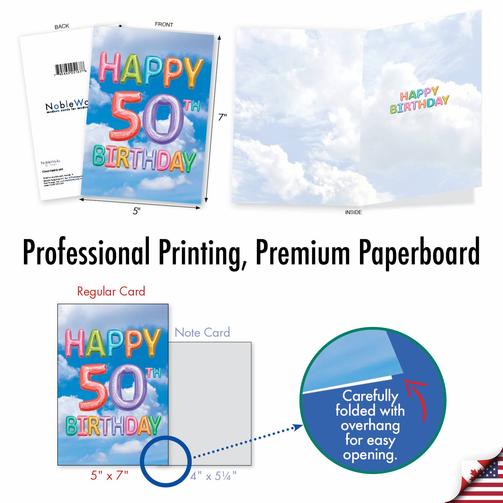 NobleWorks - Vendita all'ingrosso Biglietti di auguri - Biglietto di compleanno - Inflated 504