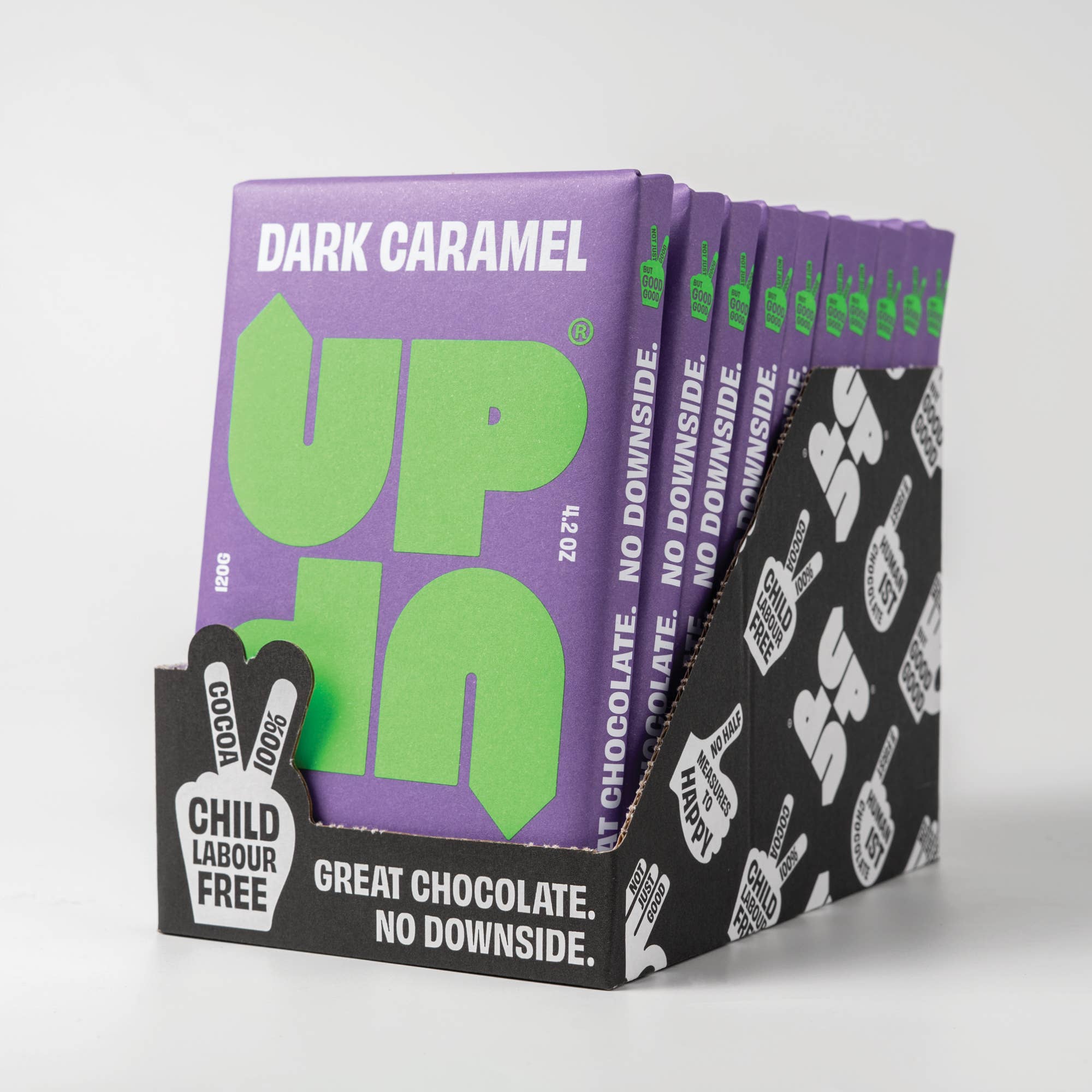 UP-UP Chocolate [No duties when shipping to US!] - Wholesale Chocolate Bar - Dark Caramel Chocolate 120G/4.2OZ1