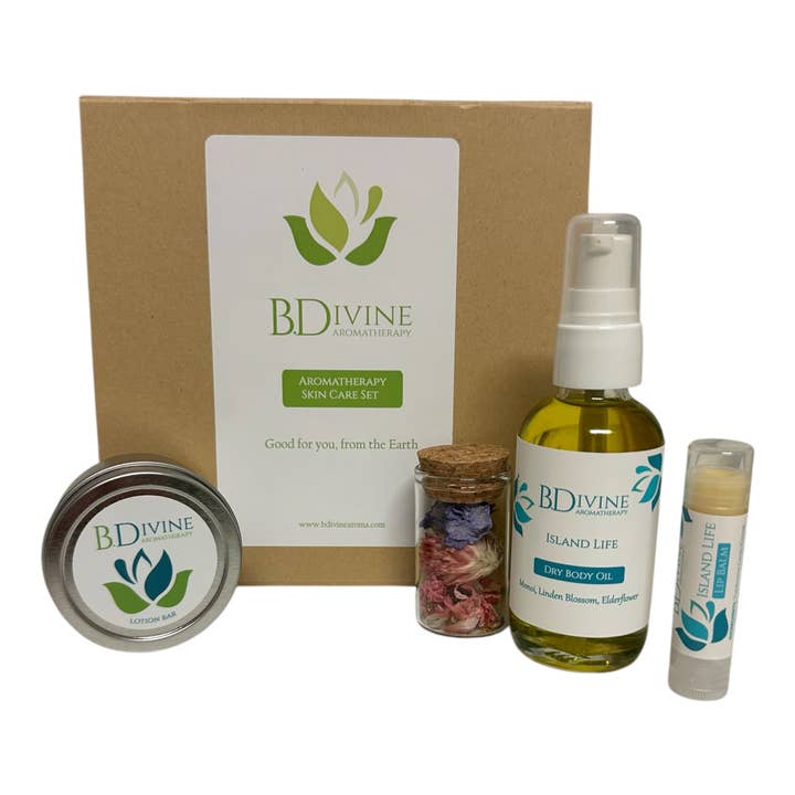 Monoi Self-Care Spa Set | Gift Set | Skin Care for wholesale by B. Divine Aromatherapy