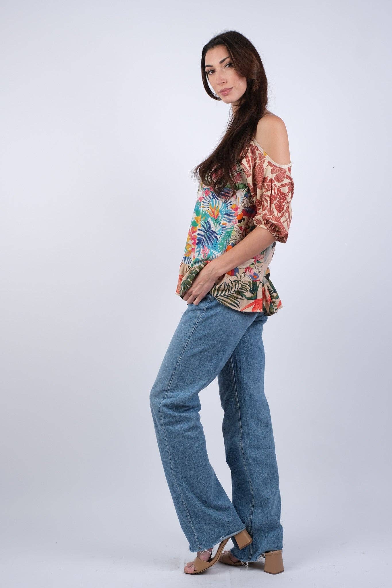 Sacred Threads - Wholesale Blouse - Women's - Tropical Boho Chic Off Shoulder Summer Top3