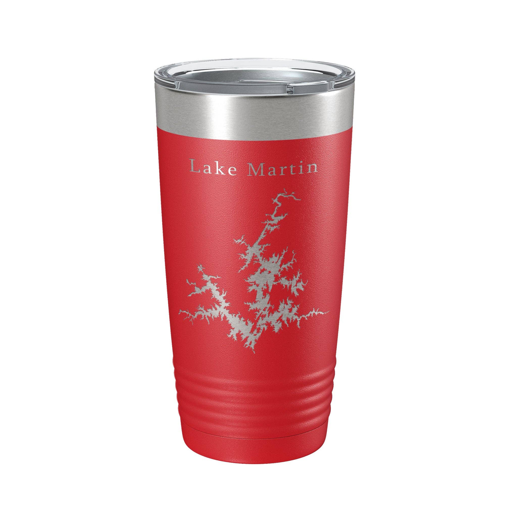 CarveBright – Engroshandel Thermokop – Lake Martin Map Tumbler Rejsekrus Isoleret Lasergraveret Kaffekop Alabama 20 oz6