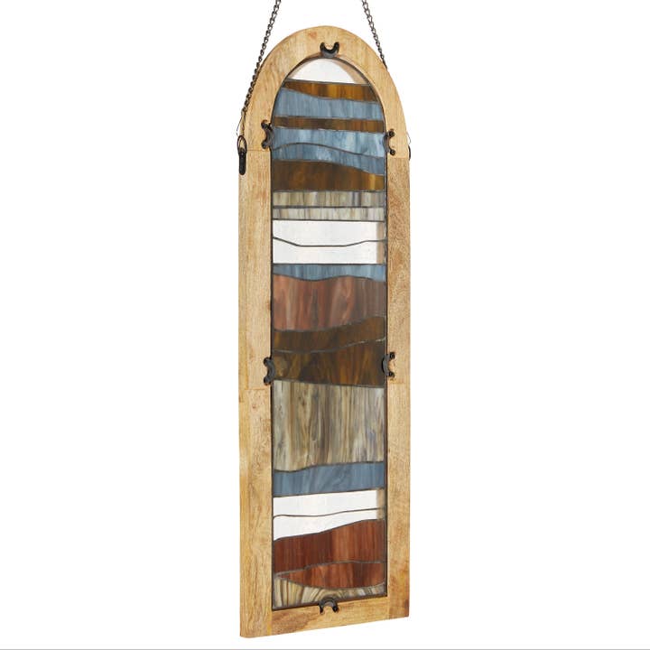 River of Goods - Wholesale Suncatcher - 36"H Oversized Geometric Stained Glass Window Panel