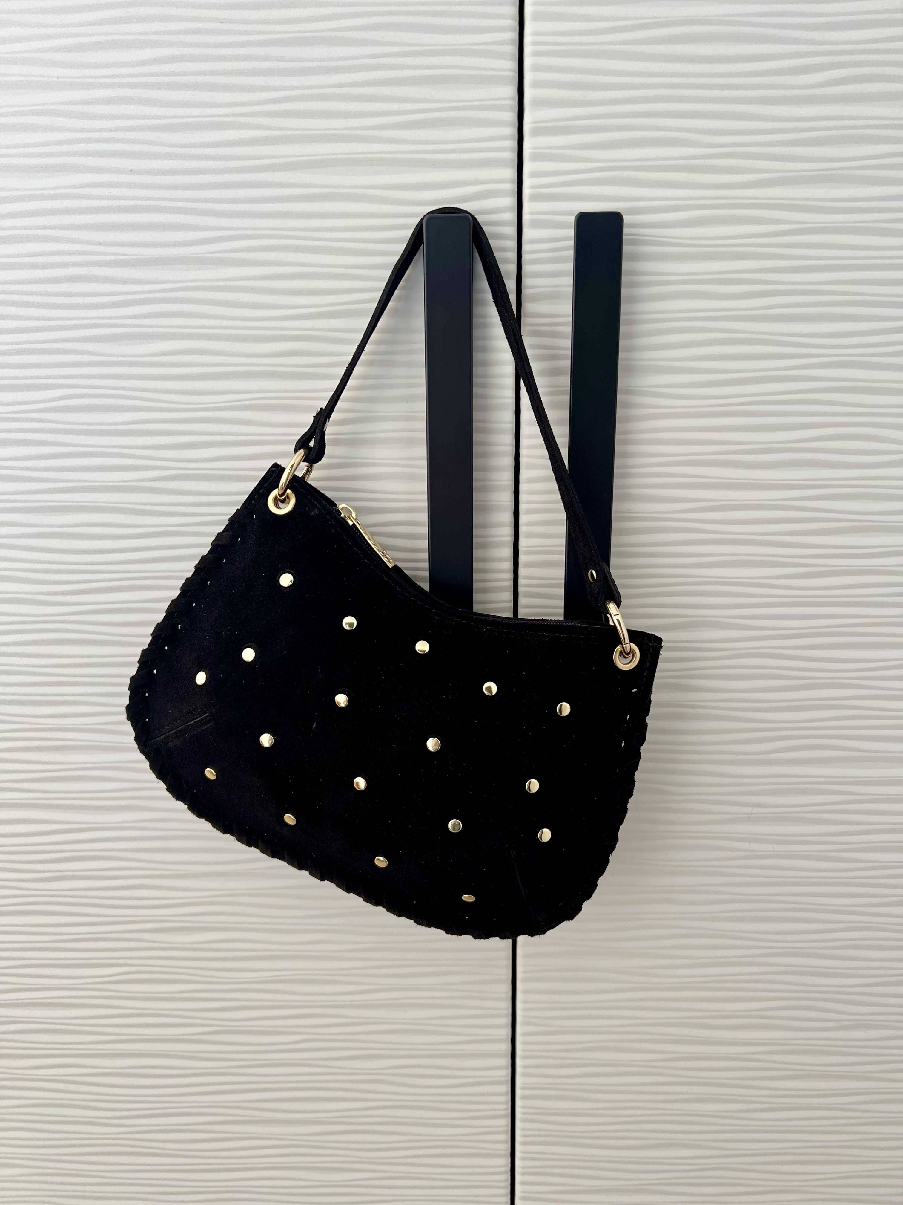 Anais - Vendita all'ingrosso Tracolla - Donna - Borsa a spalla Anna 61001 in pelle scamosciata con borchie7