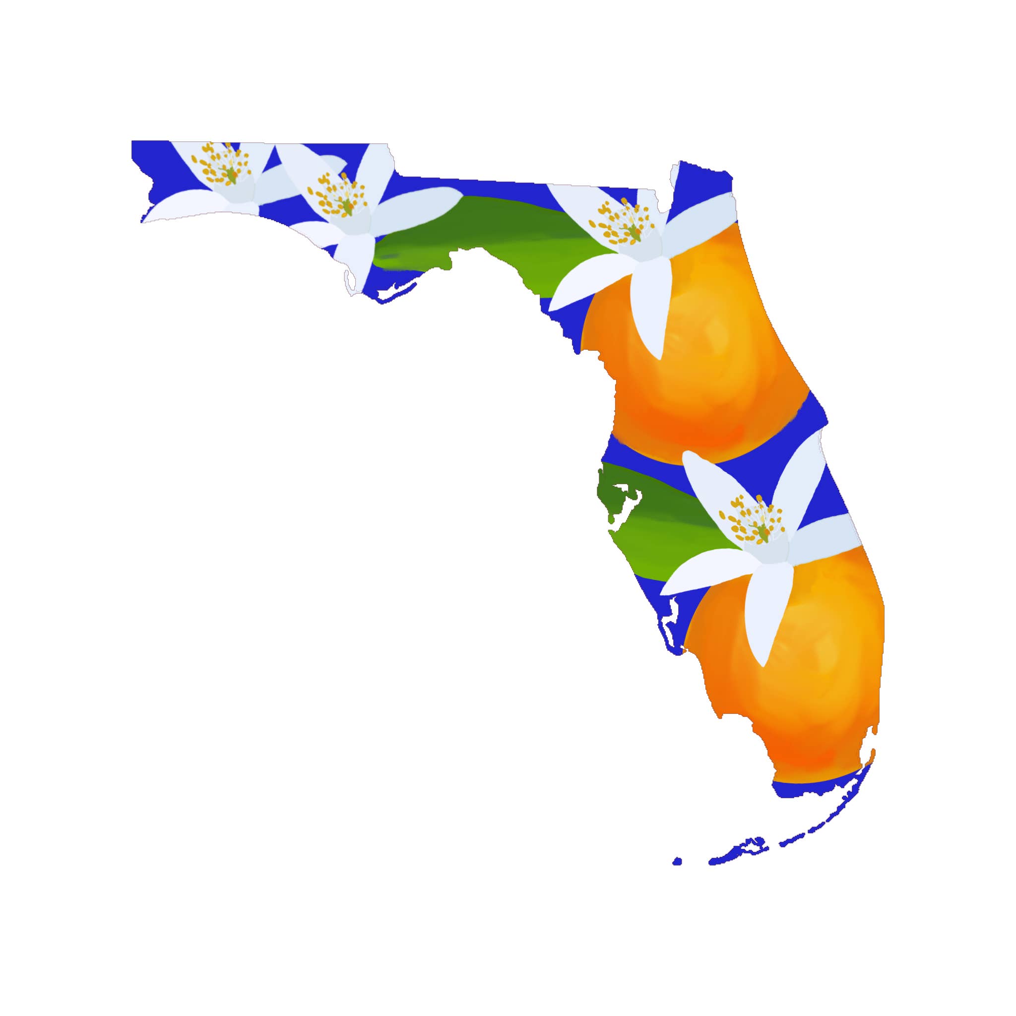 Handmade By Myles - Wholesale Sticker - Florida Orange Blossom Vinyl Sticker