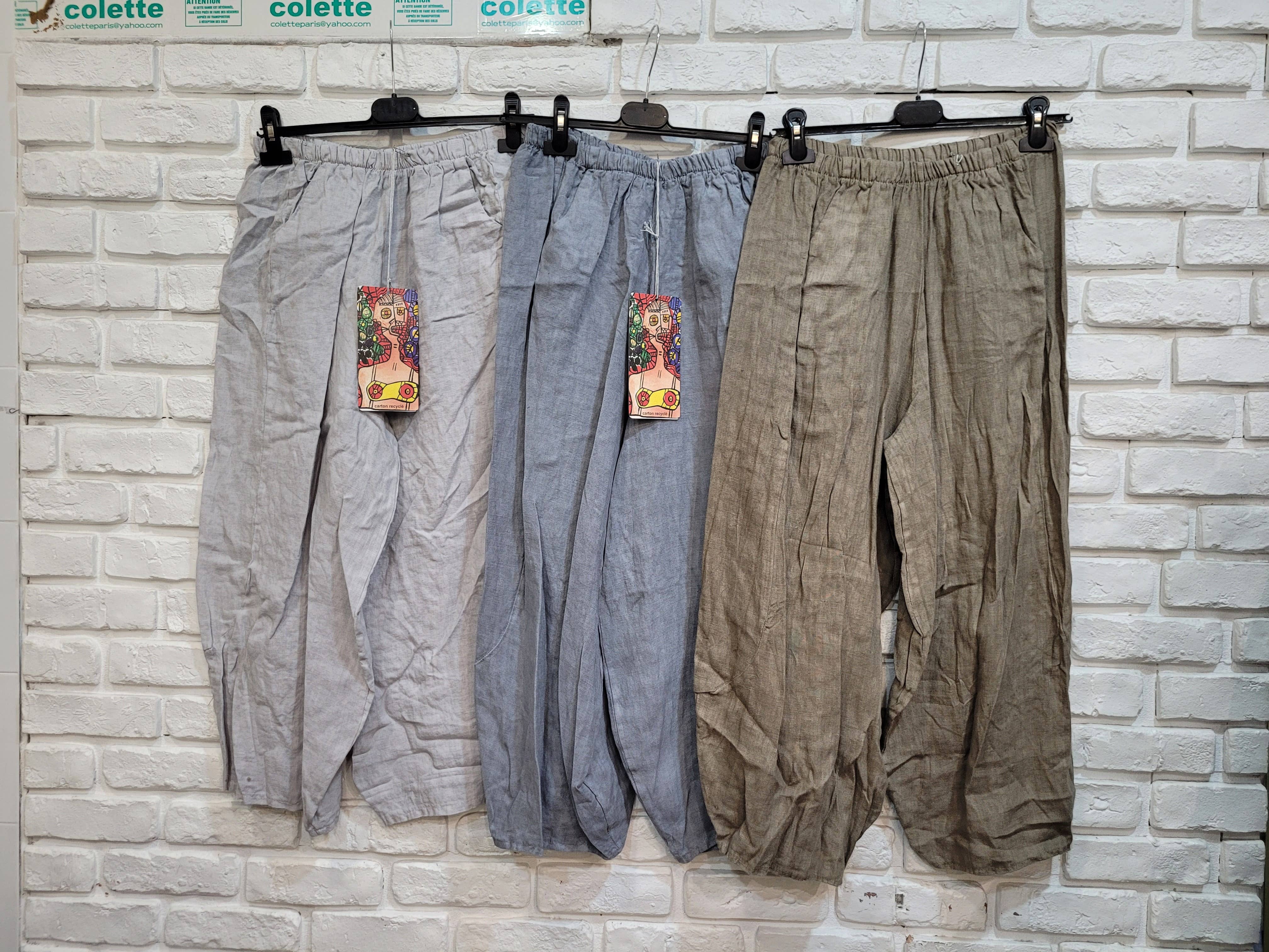 la maison des fibres naturelles – Engroshandel Bukser - Dame – Linnedbukser 669057 100 % linned21