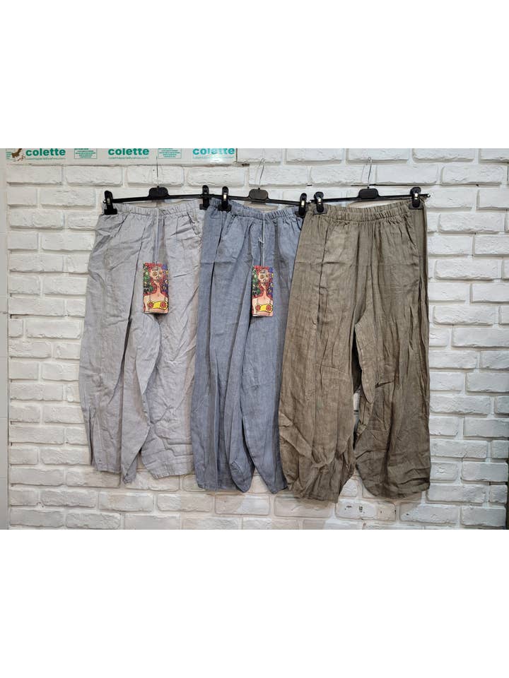 la maison des fibres naturelles - Wholesale Pants – Women's - linen pants 669057 100% LINEN22