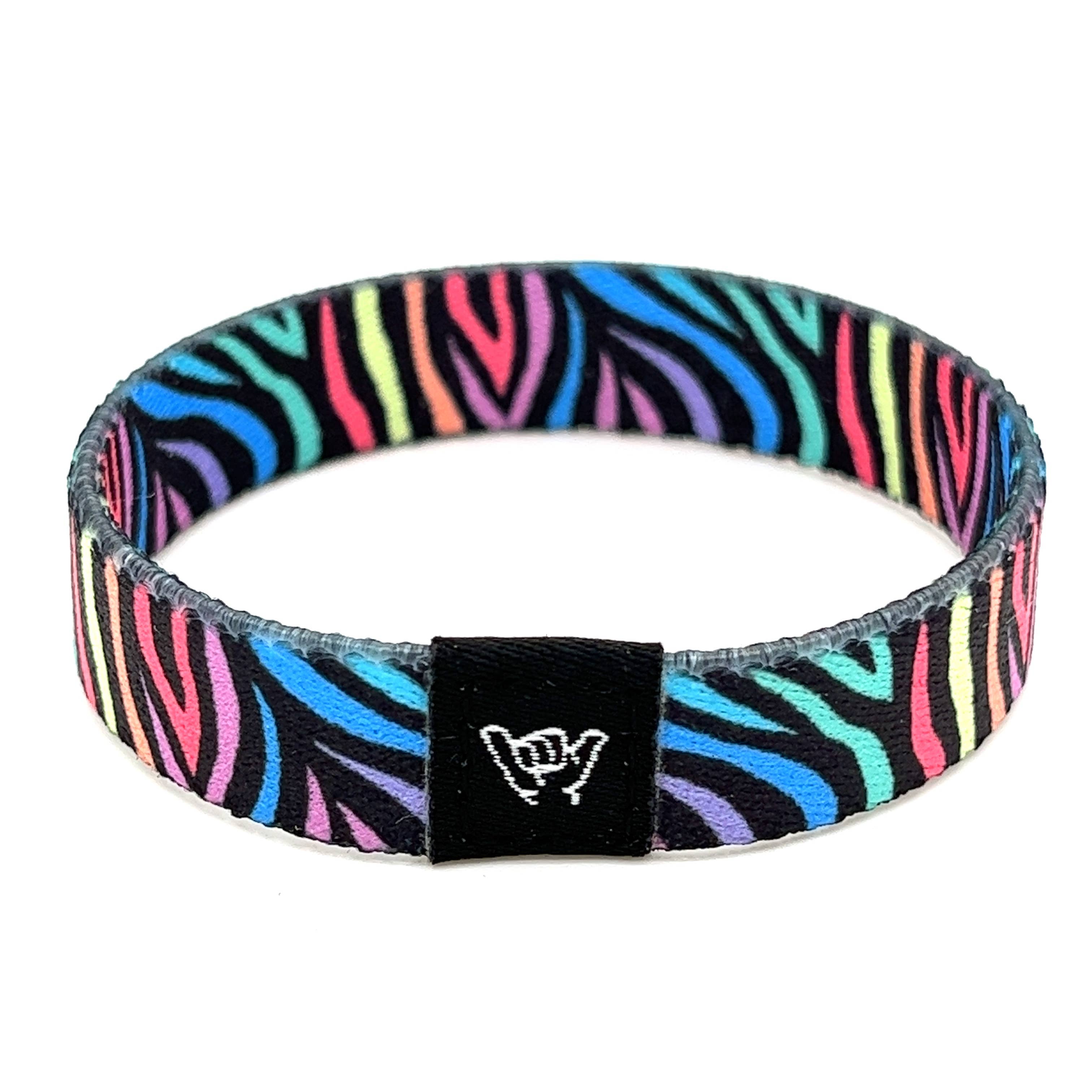 Hang Loose Bands - Wholesale Woven/Braided Bracelet - Neon Stripes Wristband Bracelet1