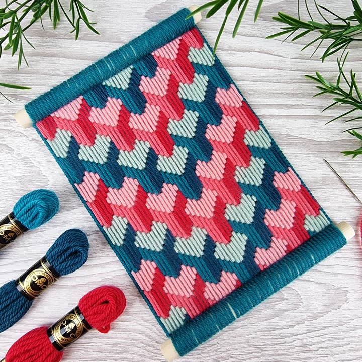 Oh Sew Bootiful - Vente Accessoire de broderie/point de croix - Kit de tapisserie Bargello, kit de tapisserie murale géométrique Bargello1