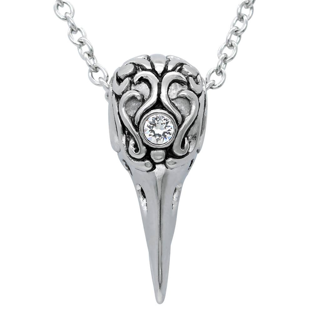 Controse - Wholesale Pendant/Charm Necklace - Controse Raven Skull Necklace with Crystal1