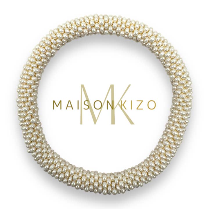 Nepalese bracelet glass beads E19 for wholesale by MAISON KIZO