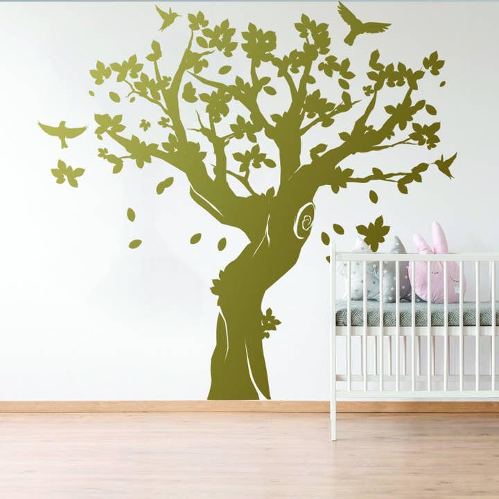 Décor mural arbre - grand autocollant vinyle décoratif pour chambre d'enfant pour la vente par Decords