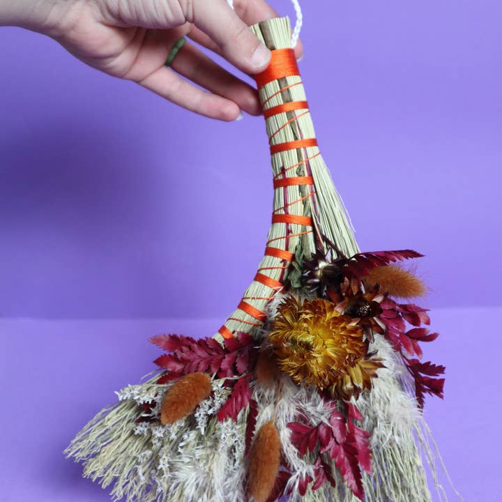 Venus Moon - Wholesale Sculpture - Adorned Floral Whisk Brooms (Assorted Colors)4