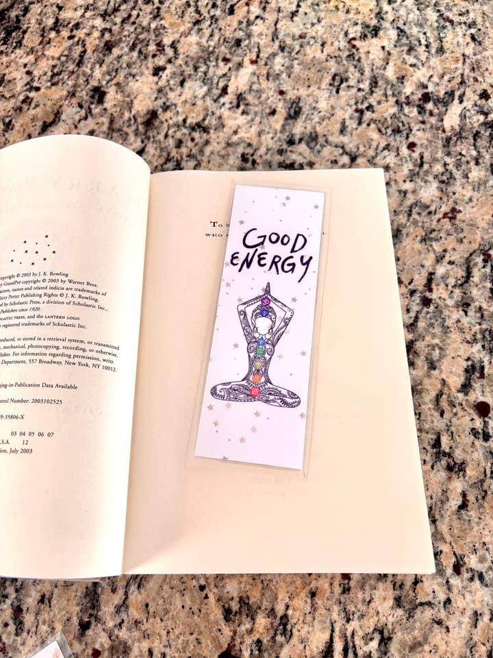 Chakra Inspirational Positivity Bookmark, Gift Book Mark, for wholesale by Jewels For Hope