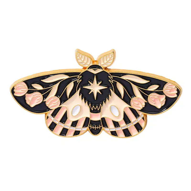 Magnifique Hearts - Wholesale Lapel Pin/Button - Floral Moth Butterfly Enamel Pins - Beautiful brooch pins4