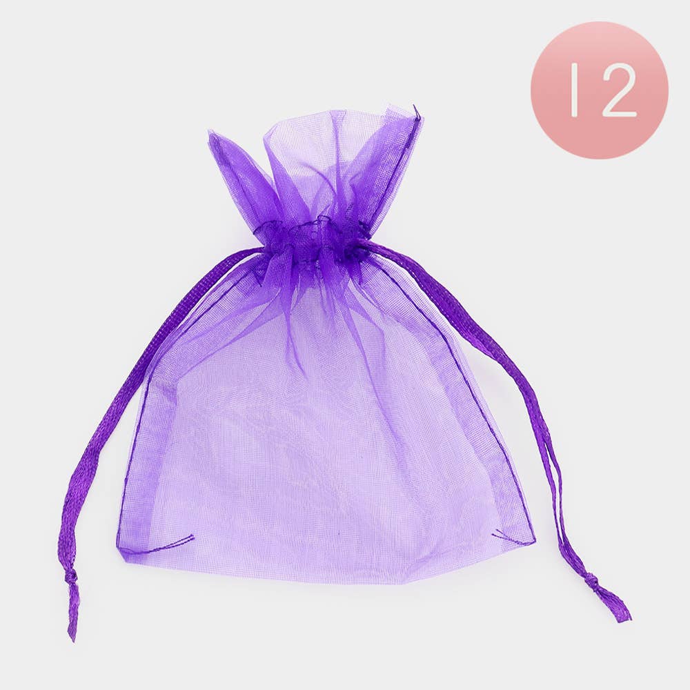 Sensibling Corp. - Vente Pochette cadeau - 12PCS - 4 X 5 Sacs Cadeaux en Organza avec Ruban17