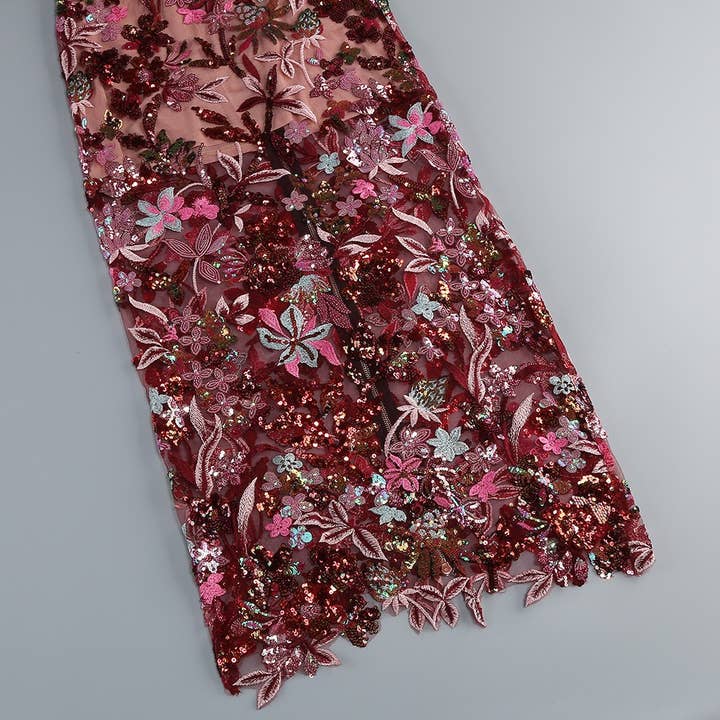 Productseeker - Wholesale Gown - Women's - DR578 Elegant Off-Shoulder Floral Embroidered Sequin Dress11