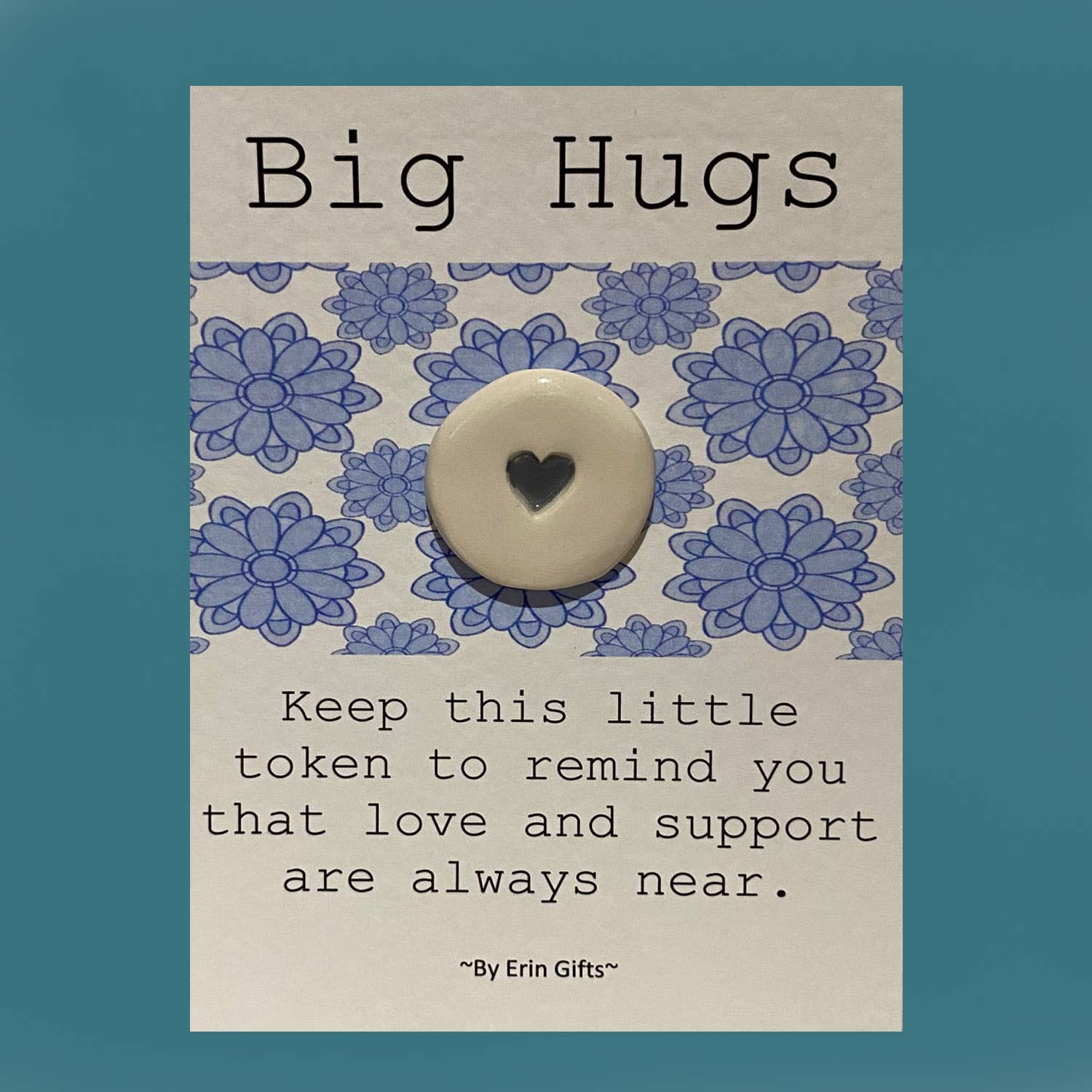 By Erin Cards and Gifts Ltd - Wholesale Keepsake Coin/Token - Big Hugs  Ceramic Pocket Token Pocket Hug and Card3