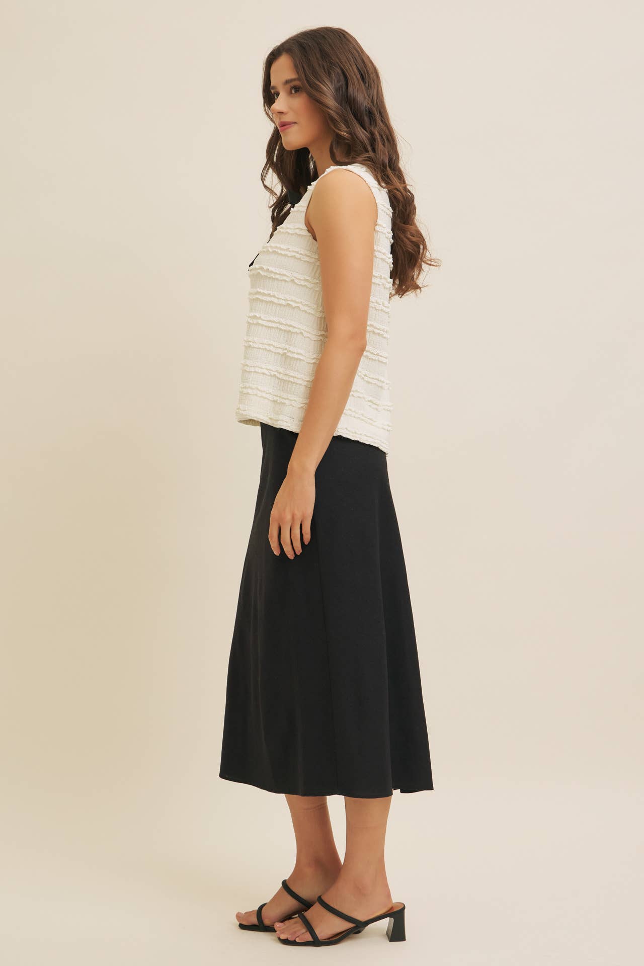 in february - Wholesale Skirt - Women's - VISCOSE LINEN BLEND BIAS CUT MAXI SKIRT WITH LINING28