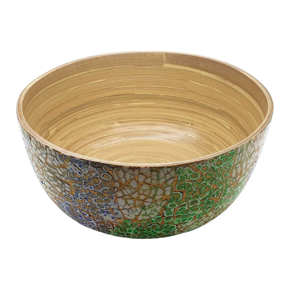 VIE - Wholesale Serve Bowl - Bamboo Salad Bowl, 23x10cm, with Matching Salad Servers10