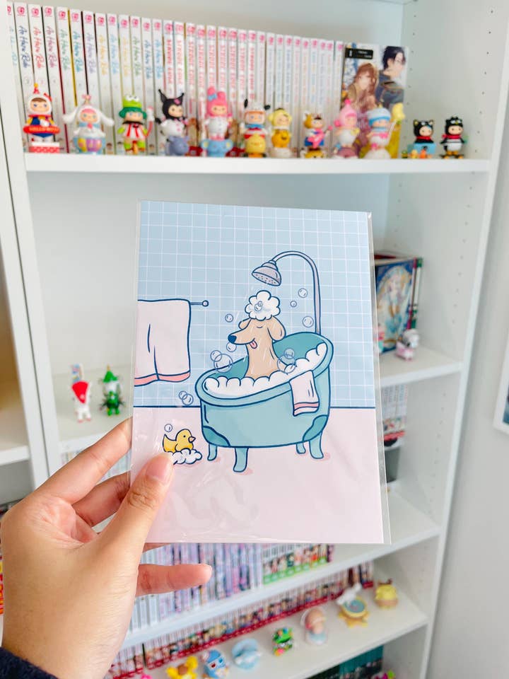 Wet Poodle Mini Art Print for wholesale by Artsyvushop