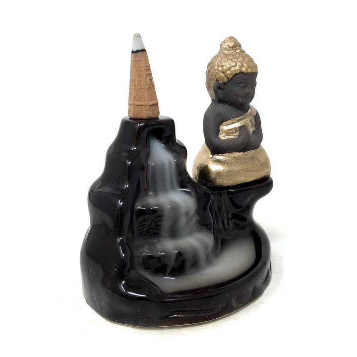 Ceramic Back Flow Cone Burner (Buddha Water Fall) for wholesale by Vrinda