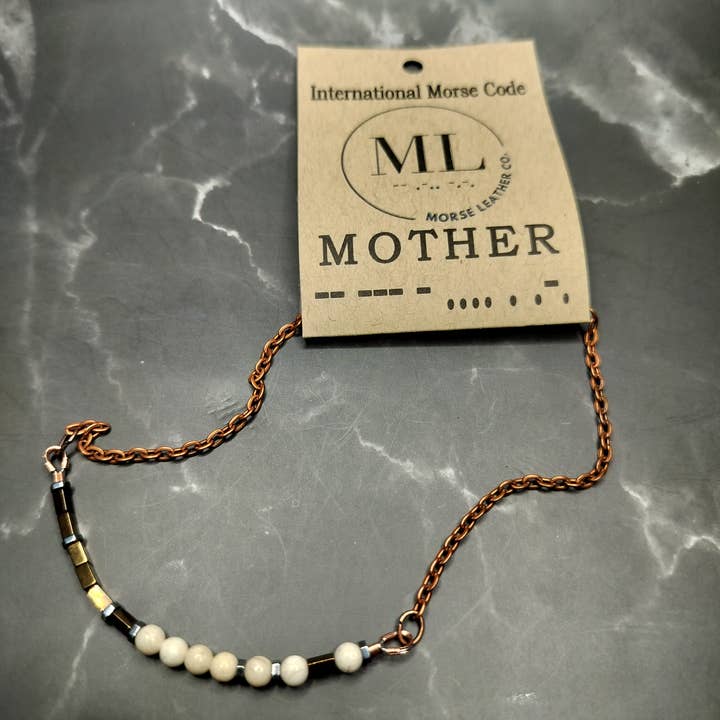 Collar de Código Morse - MADRE para venta al por mayor de MorseLeather Co.