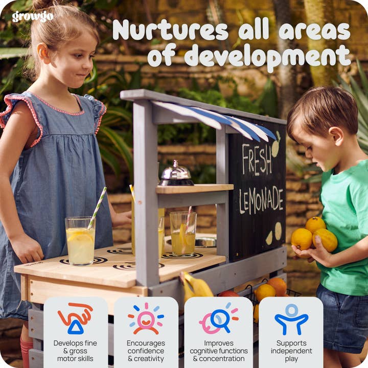 GROWGO – Großhandel Spielzeugset – Kinder – GROWGO 2-in-1-Schlammküche für Kinder im Freien und im Lebensmittelgeschäft