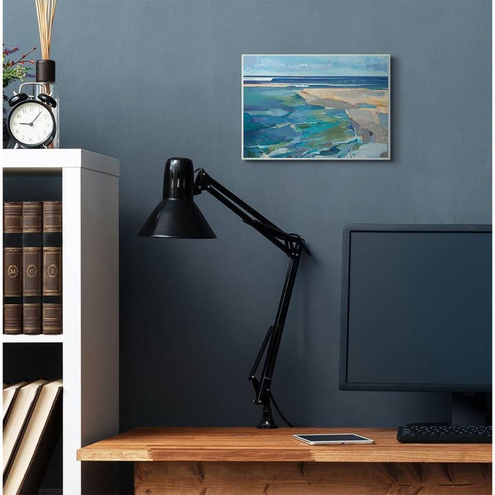 Stupell Industries - Vente Tableau/dessin - Abstrait Plage Paysage Pastel Cubisme Peinture