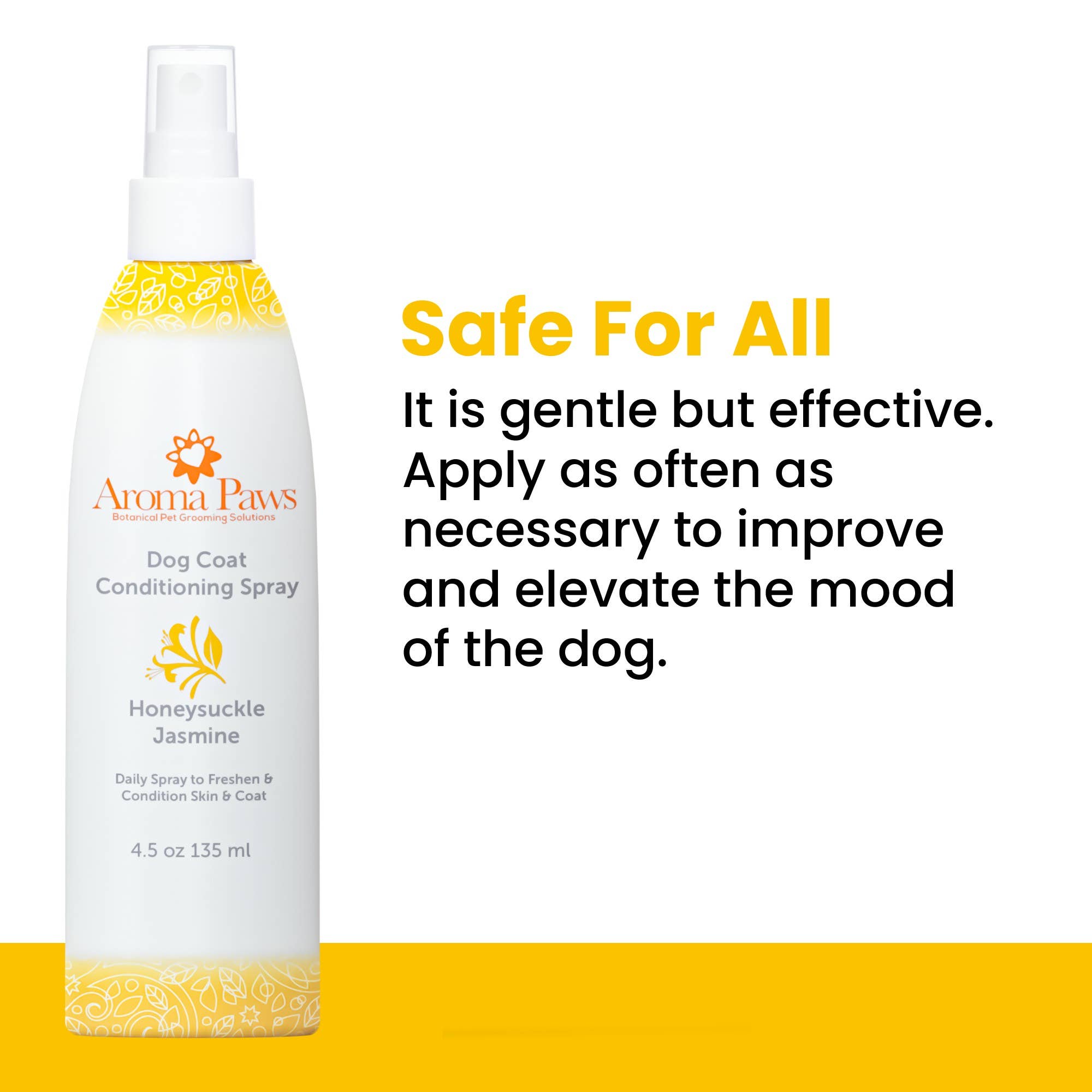 Aroma Paws - Wholesale Pet Spray - Dog - 4.5 Oz. Dog Coat Spray Honeysuckle Jasmine6