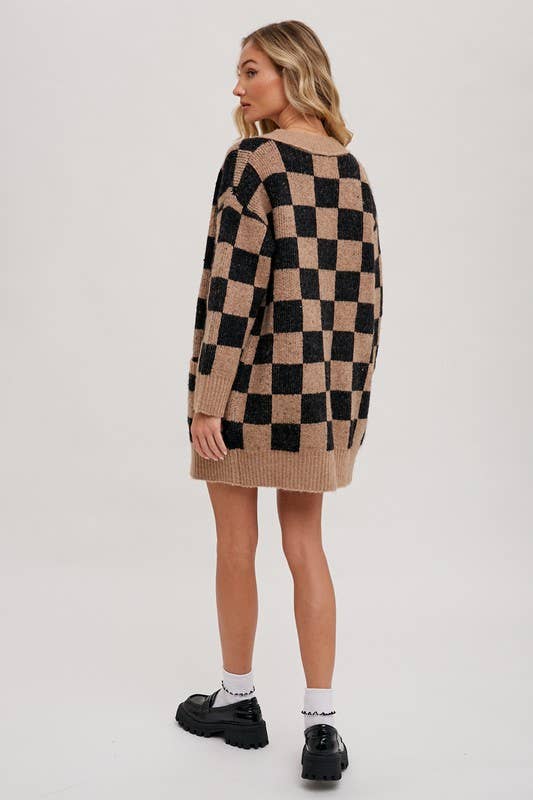 Vanilla Monkey - Vente Cardigan – femme - Cardigan à carreaux3