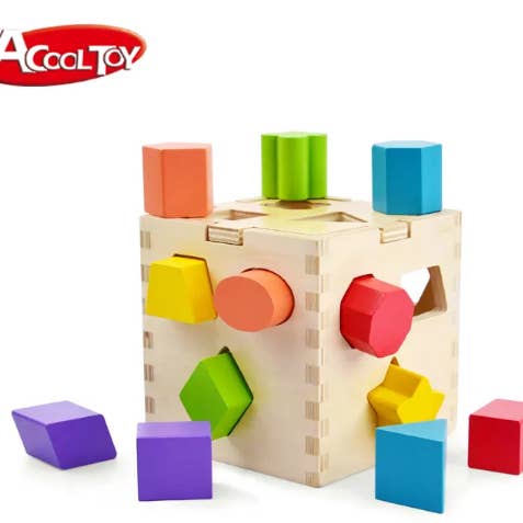ACOOL TOY - Wholesale Wood Toy - Kids - AC7662 Shape Sorter Box - Open Case4
