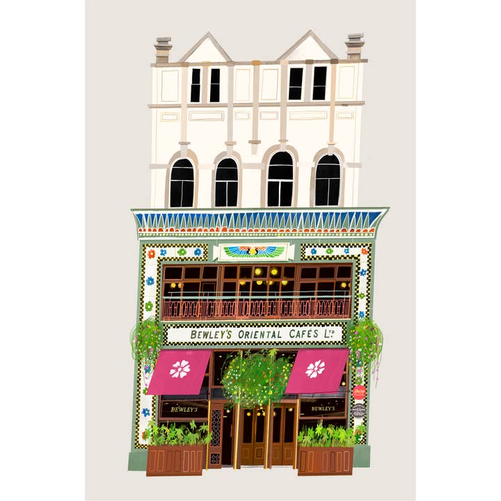 Bewley’s, Dublin, Ireland, Art Print for wholesale by Conor Langton Art