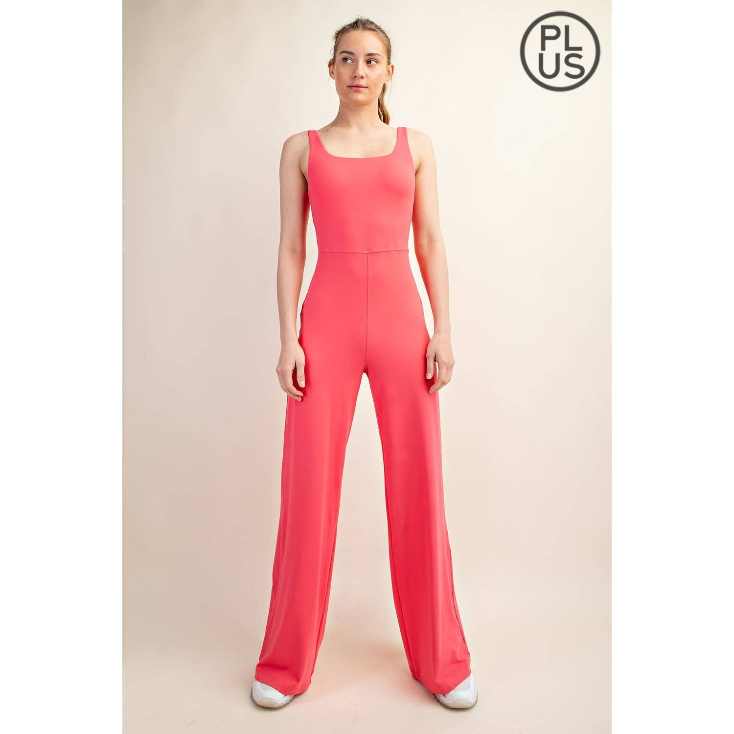 Rae Mode - Vente Combinaison – femme - COMBINAISON À JAMBES LARGES EN BEURRE RECYCLÉ GRANDE TAILLE5