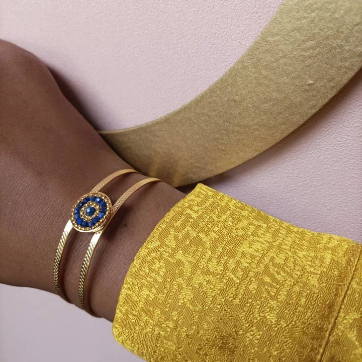 Brazalete Inaya Lapislázuli para venta al por mayor de C'cedille