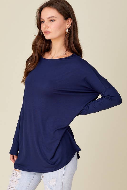 A.gain – wholesale Tunic – Women’s – 11003L07 - SOLID LONG SLEEVE PIKO TOP16