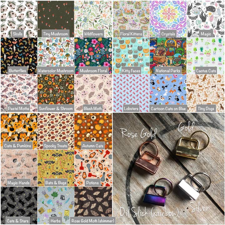 Harriet Handmade Co. - Wholesale Keychain - Women's - 190+ Patterns, Cotton Scrunchie Wristlet Keychain / Key Fob 5