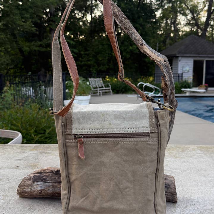 Lungta Imports - Wholesale Crossbody bag – Women's - Vintage Military Tent Canvas Crossbody Bag – Eco-Conscious 3