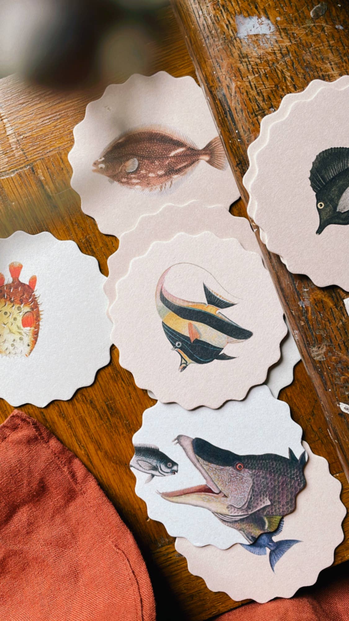 30x40 - Wholesale Coasters - Coaster Set Fish 🐠🐟🐡 6