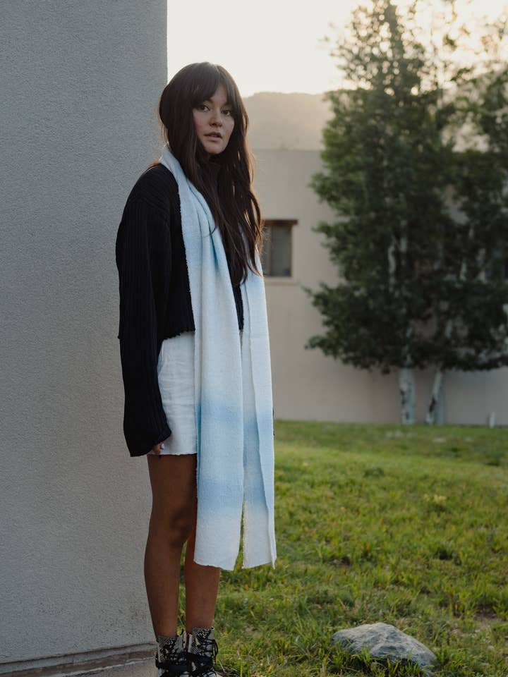 Wool Blanket Scarf: Pearl Gradient for wholesale by ARAE