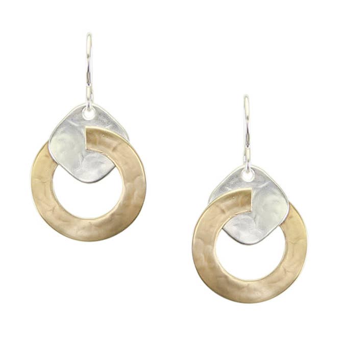 Small Ring with Rounded Square Wire Earrings for wholesale by Marjorie Baer