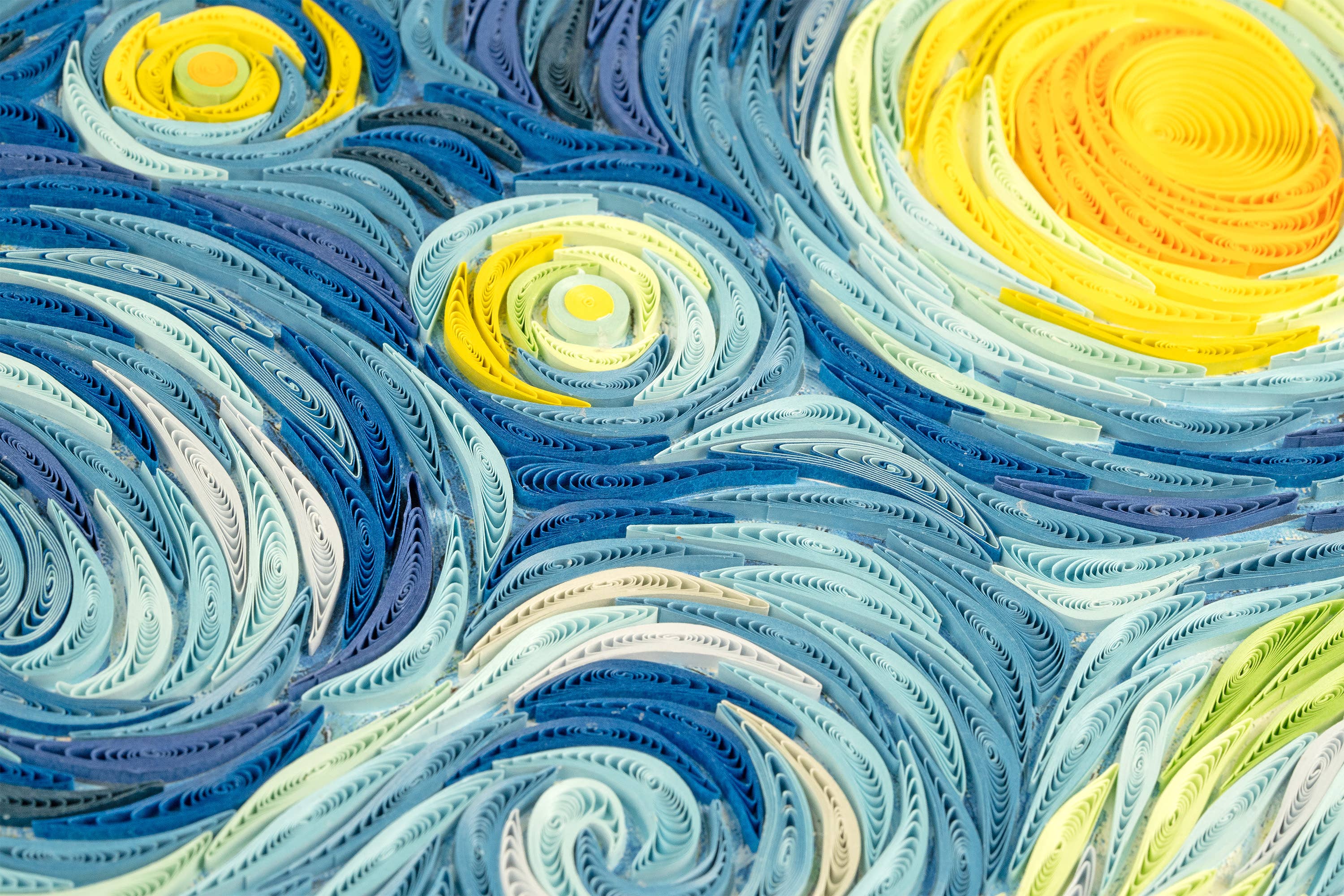 Quilling Card - Wholesale Art Print - Quilled Starry Night, Van Gogh Wall Art (15 in. X 11in)2