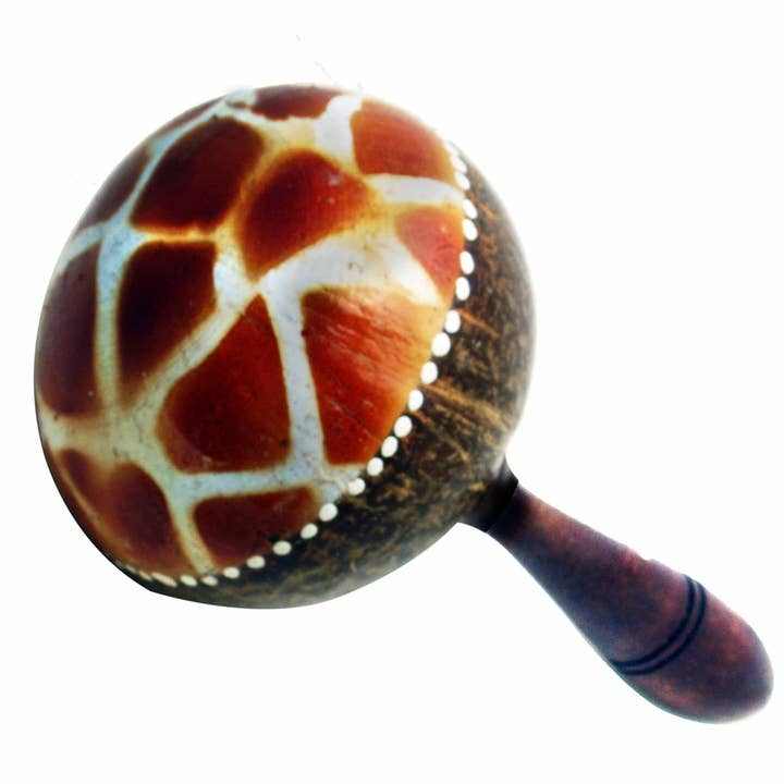 Maracas de Coco Pintadas a Mano Percusión #3 para venta al por mayor de Stoneage Arts Inc