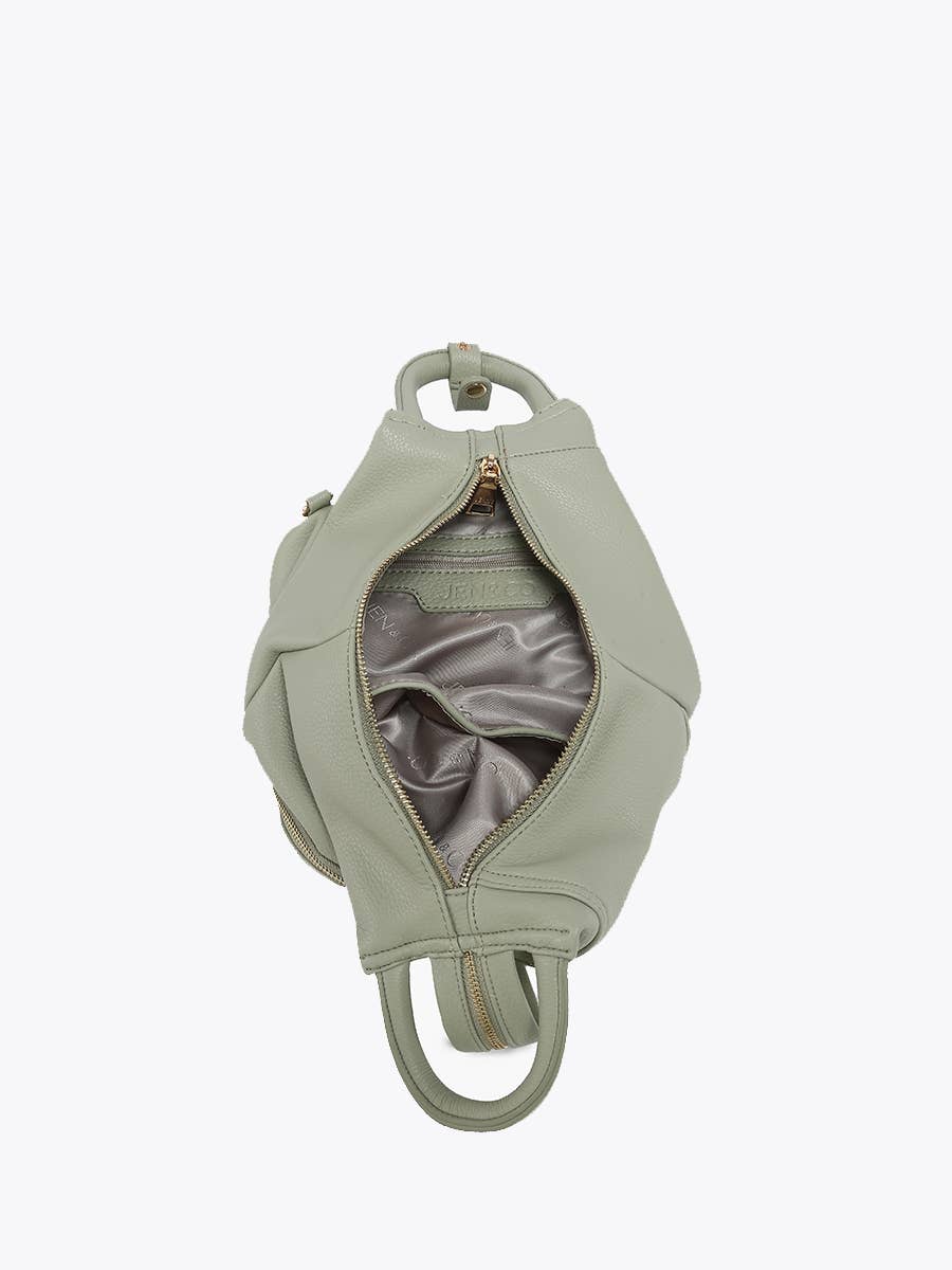 Jen & Co. - Vente Sac à dos – femme - BP2687 Sac à dos à fermeture éclair diagonale Maura9