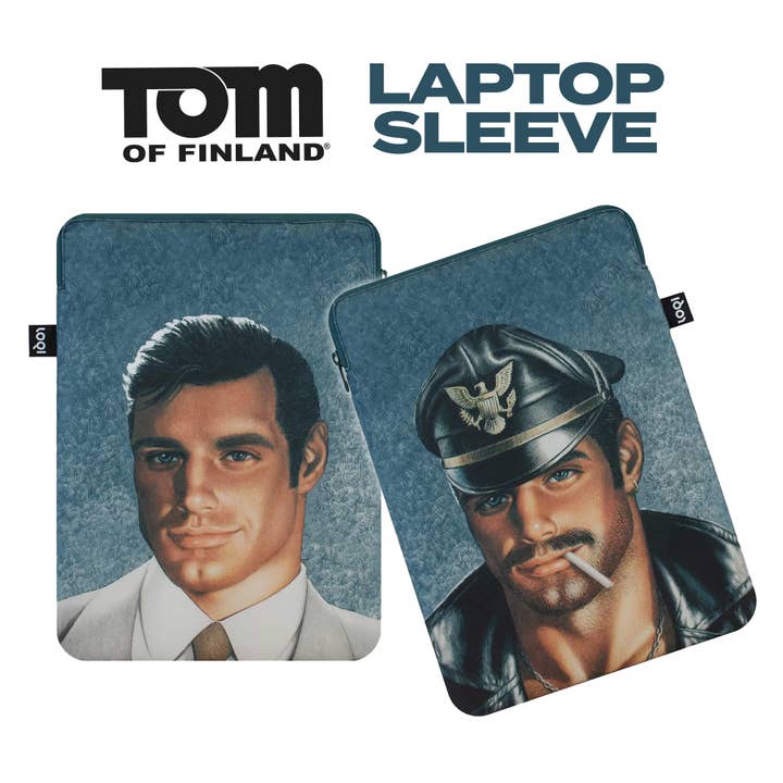 Funda acolchada para portátil Tom of Finland «Day & Night» para venta al por mayor de Peachy Kings / Kweer Cards
